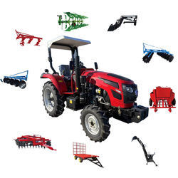 trator azul agrícola de 4 rodas do trator de exploração agrícola 4wd 60hp com peças