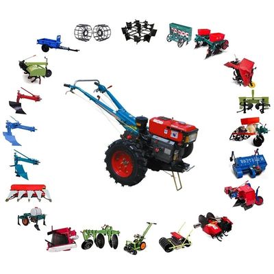 Equipamento de cultivo pequeno das ferramentas do trator 8hp 680mm da mão da agricultura 4WD